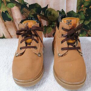 Kids "Comfy Kids" Toddler Sz EU 28 Tan Winter/Hiking Lace-Up Ankle Boots